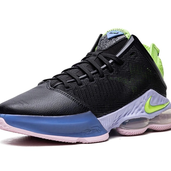 Nike LeBron XIX low, black with green, pink and purple. Size 12 NWB - Picture 5 of 8